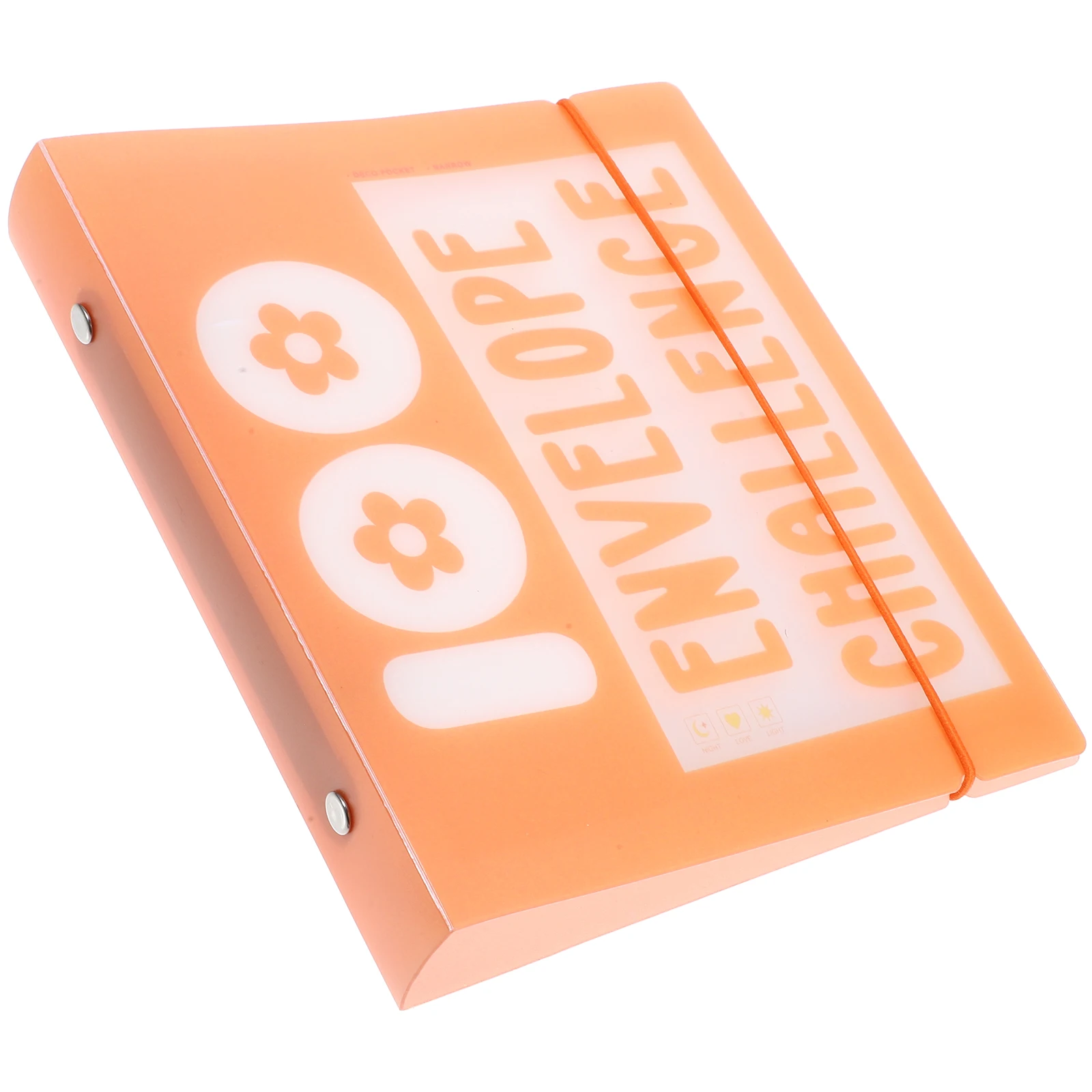 

Money Saving Challenge Binder Budget Large Capacity PVC Planner Notebook ange Color Storage Solution