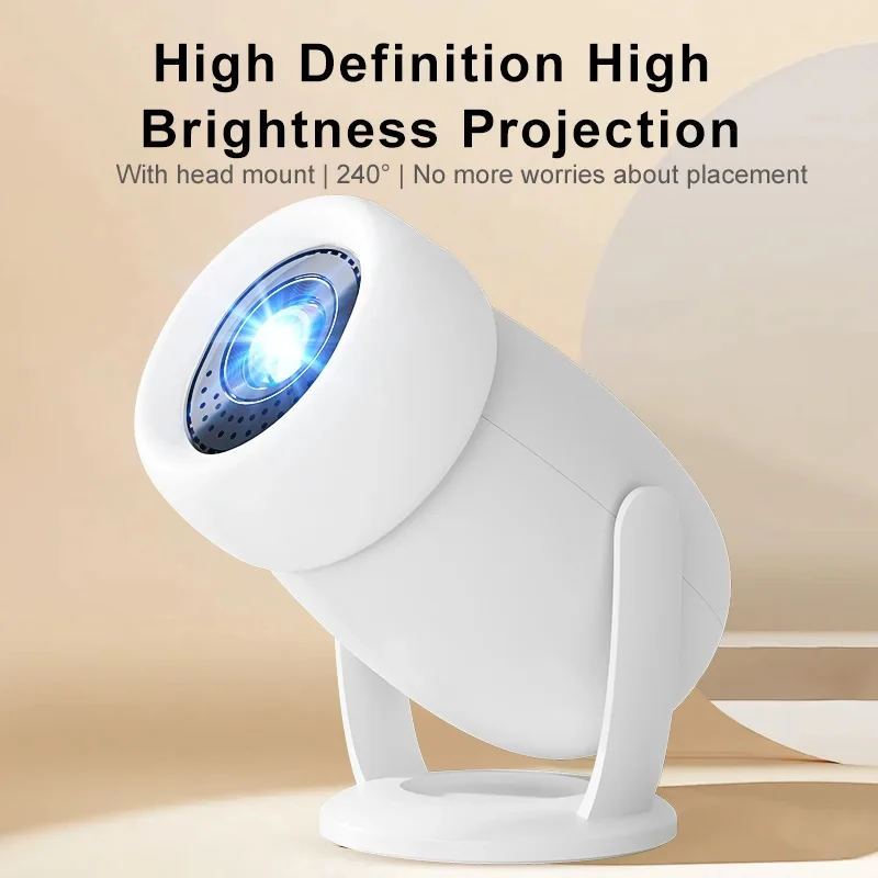 

2026 Portable Projector Home 1080p Projector Mini Android 4K HD Intelligent Wireless Y400 Projector High Luminous Multi Language