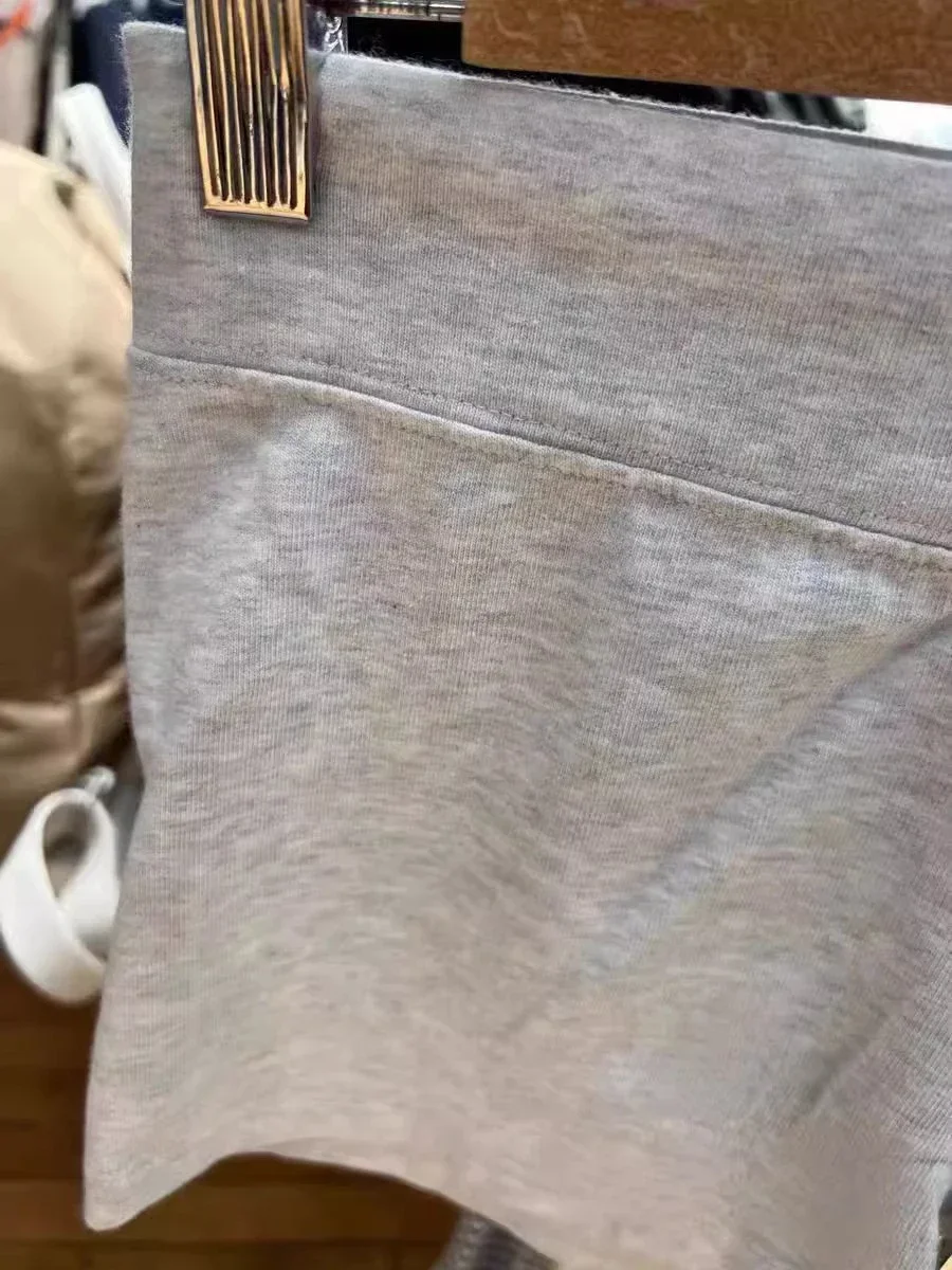 رمادي بسيط Sweatshort امرأة الصيف عالية الخصر سليم مستقيم سراويل قصيرة عادية خمر صندوق رياضي السراويل Y2k Baisc أسفل الملابس