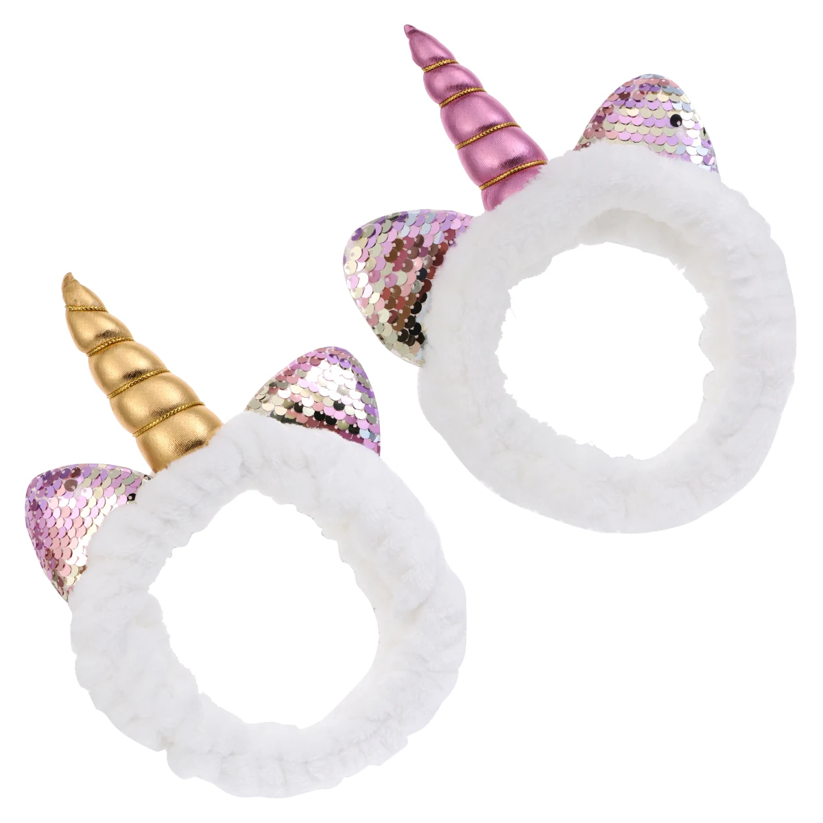 

Unicorn Hairbands 2 Pcs Coral Wrap Stylish Headwear Shower Sports Hair Accessories Girls Women Children Sequins Bright