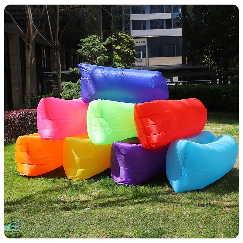سريع أريكة قابلة للنفخ التخييم الهواء المتسكع الشاطئ كيس النوم المحمولة طوي أريكة هوائية للسفر نزهة في الهواء الطلق كرسي سرير كسول
