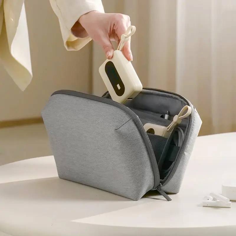 Wasserdichte Stoff-Aufbewahrungstasche für digitales Zubehör, Reise-Organizer-Etui für Kabel, USB-Ladegeräte und elektronische Ersatzteile – Detail 5