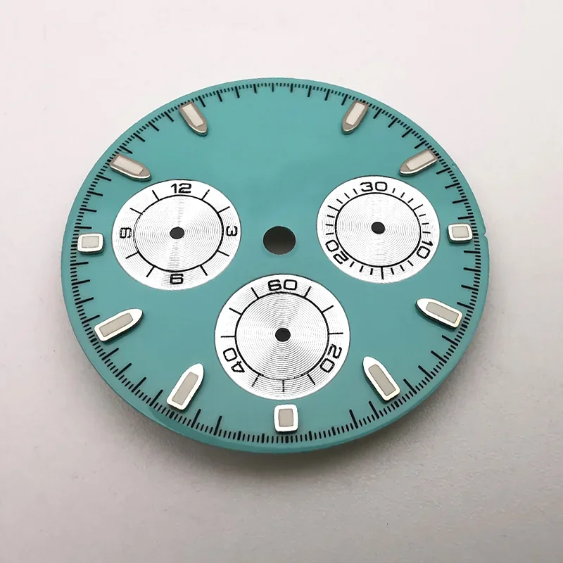 Tiffany Color Watch Dial For Daytona Watches,for  Fit 4130 Movement, Aftermarket Watch Replacement