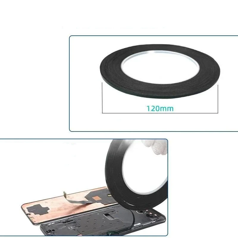 5-10MM 10M Black Strong Adhesive Tape Roll for iPad Tablet LCD Touch Glass Frame Back Cover Repair Double Side Glue for phone