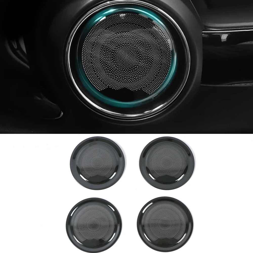 

For MINI CLUBMAN 2014-2021 Car 4-Door Audio Speaker Cover Loudspeaker Pad Trim Frame Sticker Stainless Interior Accessory