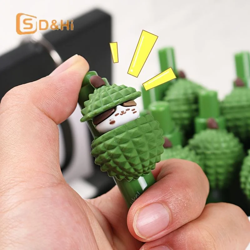 

Kawaii Fruit Durian Surprise Pen Durian Press To See Cat Gel Pen Cute Black Ink Signature Pens Stationery Gift Writing Supplies