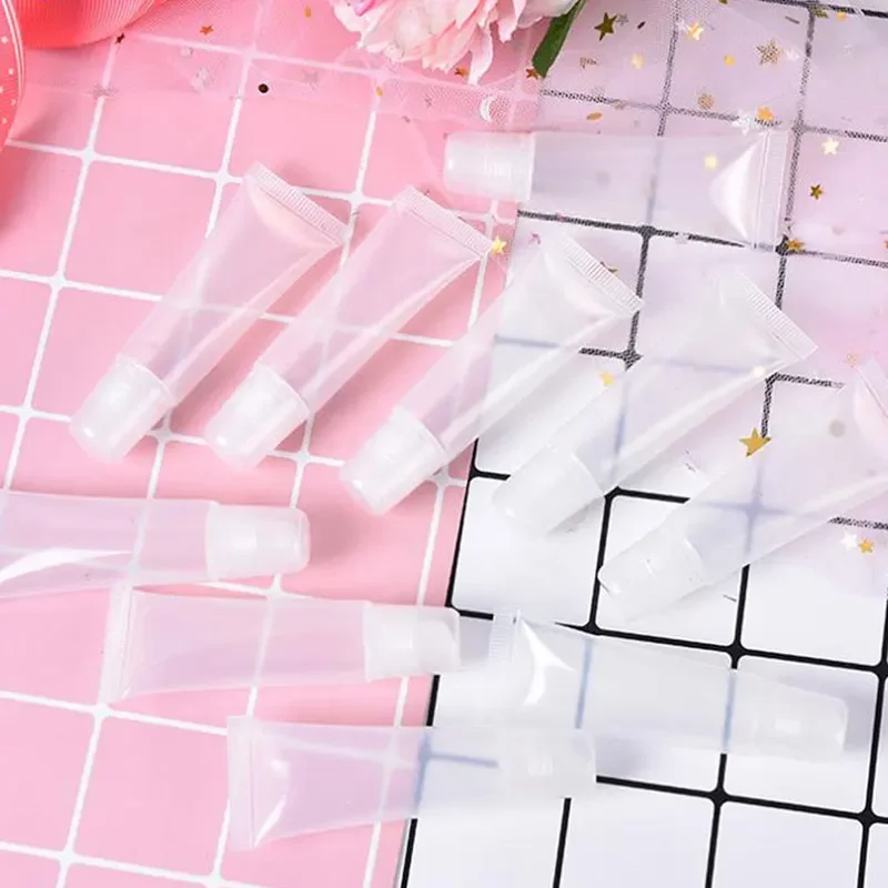 10Pcs 5/10/15ml Cosmetic Soft Tube Lipstick Lip Gloss Refillable Bottle Lip Balm Empty Bottle Plastic Container view 5
