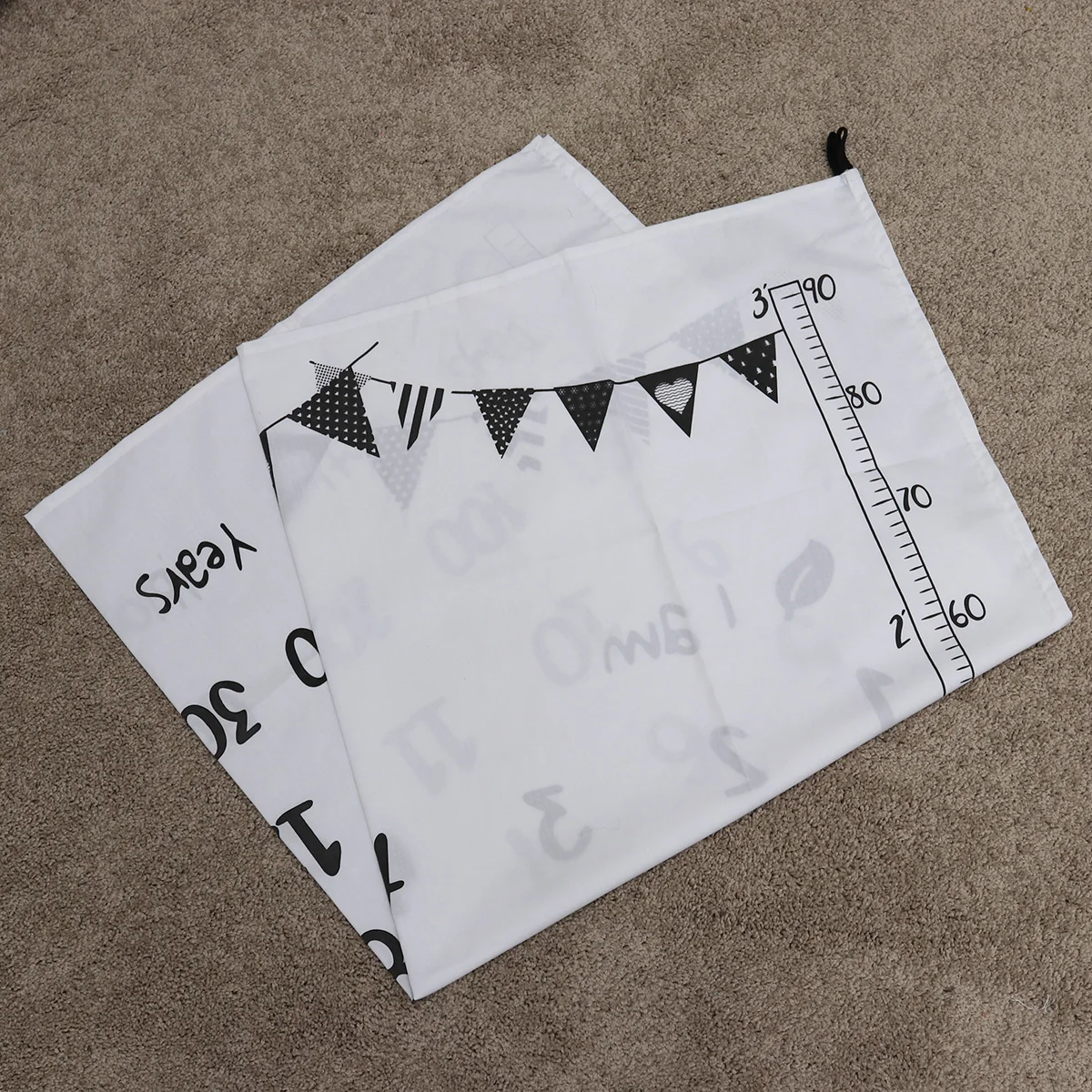 

Baby Milestone Blanket Photography Props Soft Polyester Cotton Blend Baby Photo Monthly Milestone Swaddle Newborn Growth