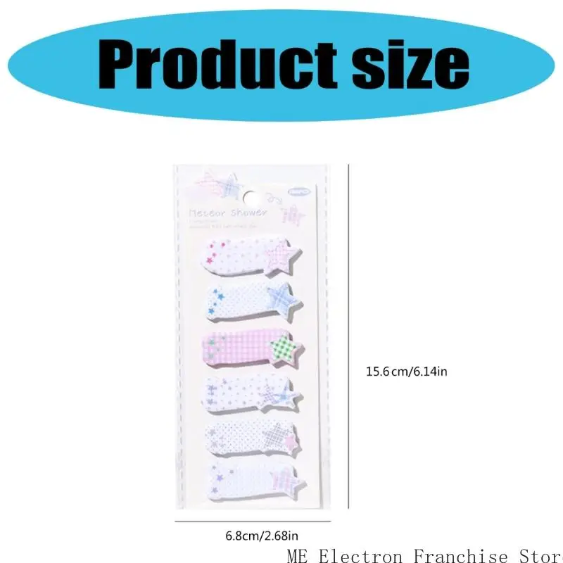 Aesthetic Sticky Note Star Label Sticker Memos Pad Easy to Write Simple Notepads Convenience Sticker Index Tabs