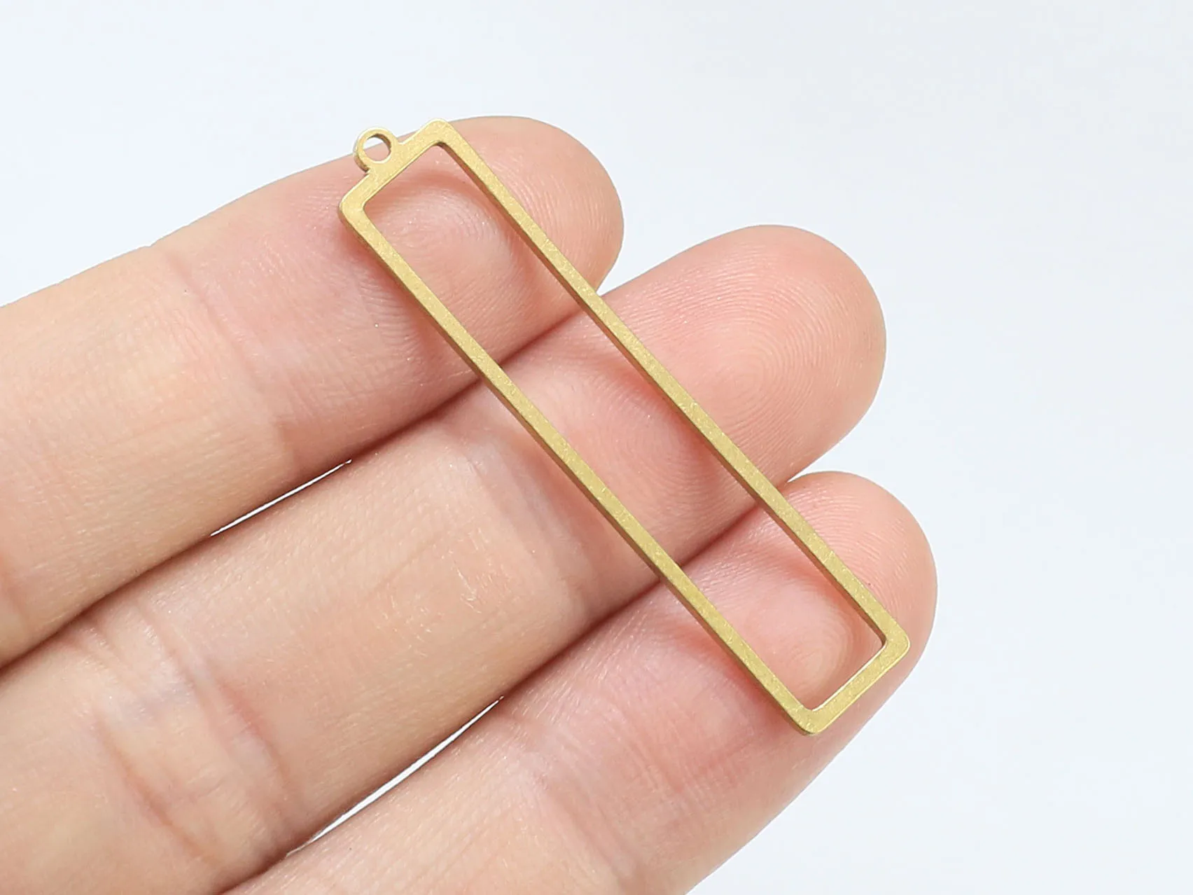 

6pcs Brass charms, Rectangle earring charms, Brass findings, 42x8.5x1mm, Necklace pendant, Jewelry making - R1457