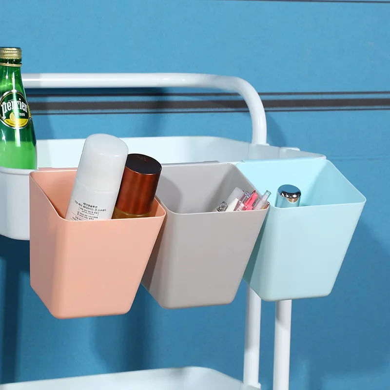 Plastic Storage Basket Kitchen Bathroom Mini Organizers Small Things Container Portable Back Hanging Storage Storage Baskets