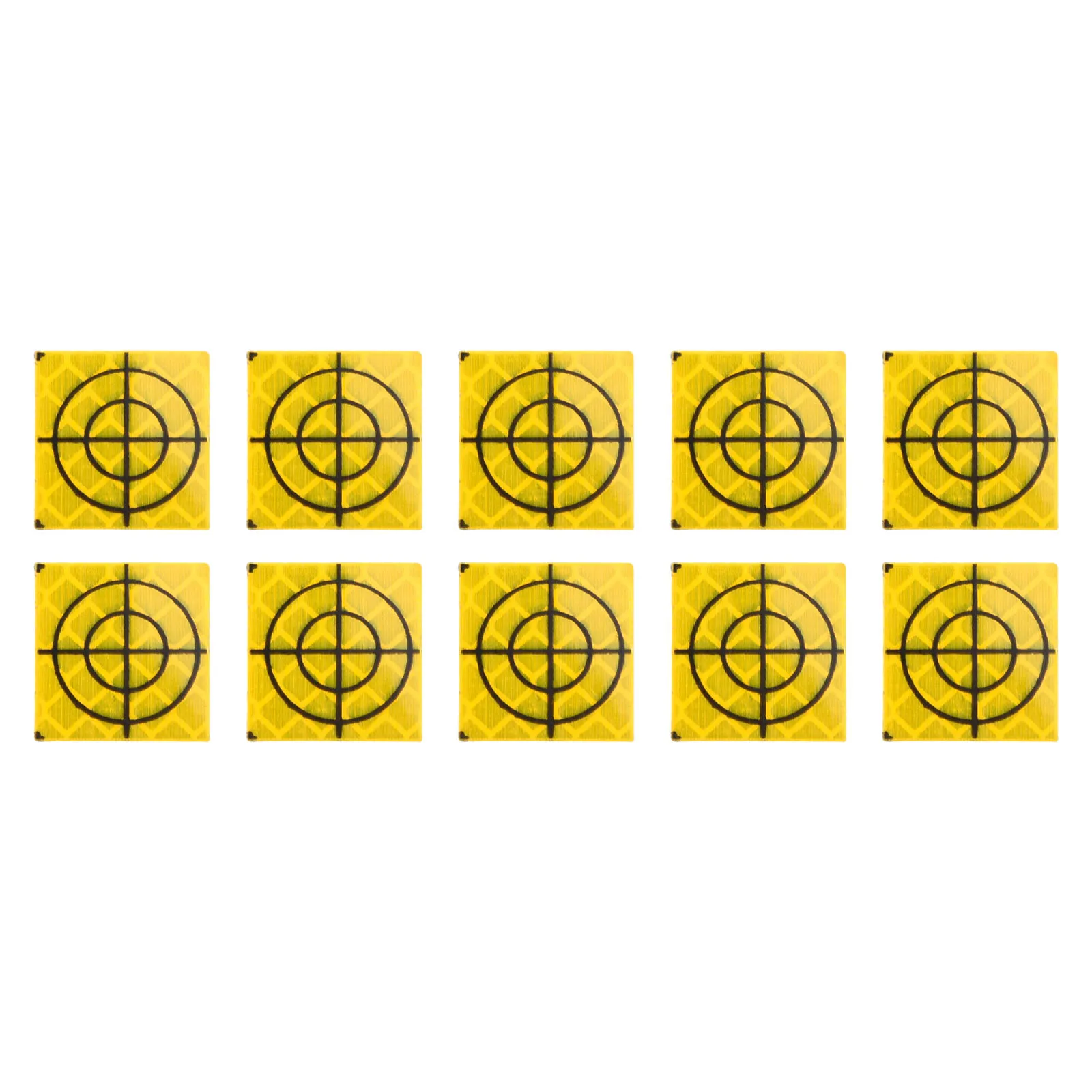 100Pcs Yellow For Acrylic Total Station Reflector Tape 0/30/40/50/60mm Reflective Sheet For For Bridge Tunnel Building Surveying
