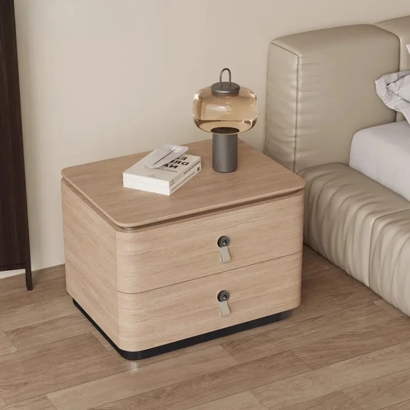 Mesita De Noche De almacenamiento De lujo, mesita De Noche italiana minimalista sencilla y moderna, muebles De dormitorio estéticos modernos