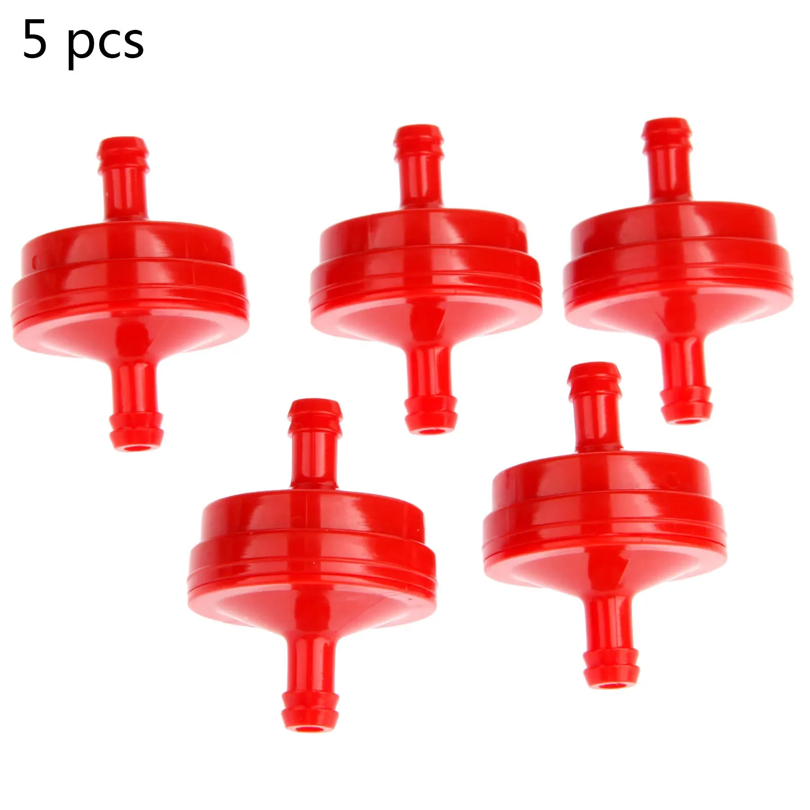 Dreld 5 pçs cortador de grama plástico vermelho inline filtro de combustível para briggs e stratton 298090 298090s em linha filtro de combustível cortador de grama vermelho