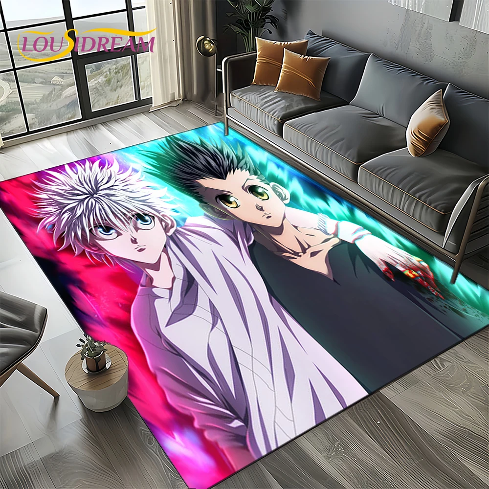 HxH Anime Hunter×Hunter Cartoon Carpet Rug for Bedroom Living Room Home Sofa Decoration,Children Large Decor Floor Mat Gift