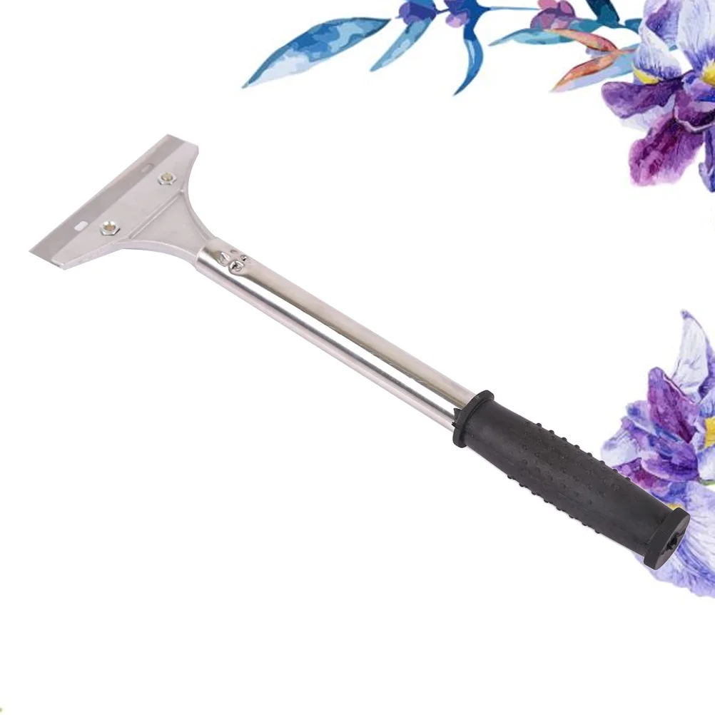 1pc Cleaning Scraper Long Handle Durable Metal Blade For Paint Glass Window Decal Adhesive Removal Heavy Duty Putty Knife Tool