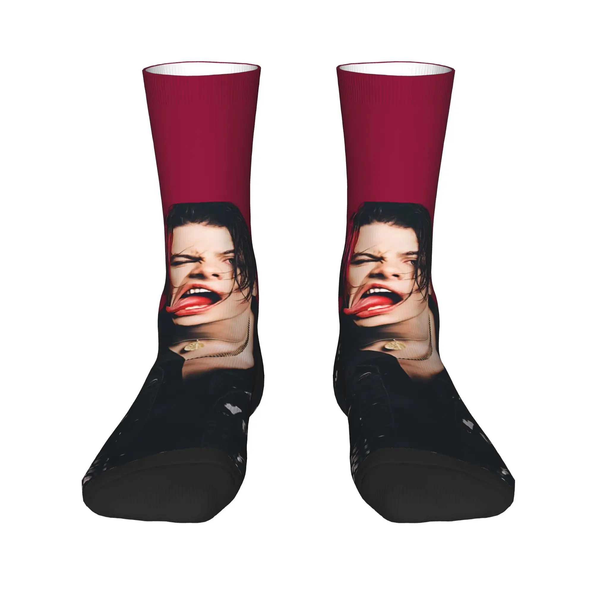 

1 Pair Hip Hop Retro The Pop Sensibility Crazy Men's compression Socks Unisex Y-Yungblud Harajuku Seamless Printed Funny Novelty