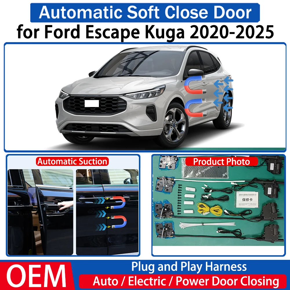 

for Ford Escape Kuga 2020-2025 Car OEM Automatic Soft Close Door Electric Suction Kit Auto Power Closing System Plug＆play