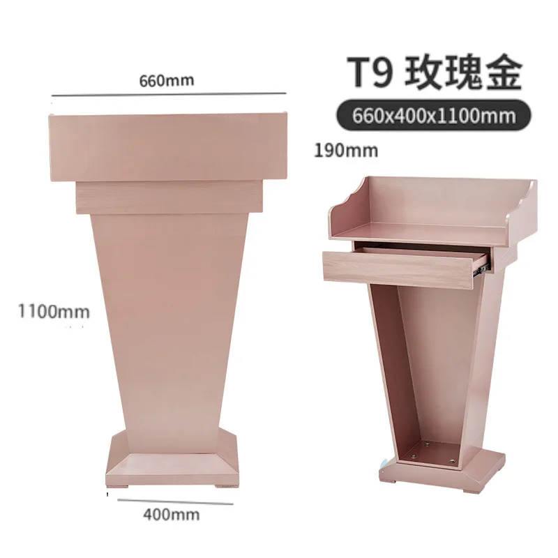 Podium Table Solid Wood Podium Podium Small Information Desk Master of Ceremonies Presiding Desk Conference Room Reception Desk