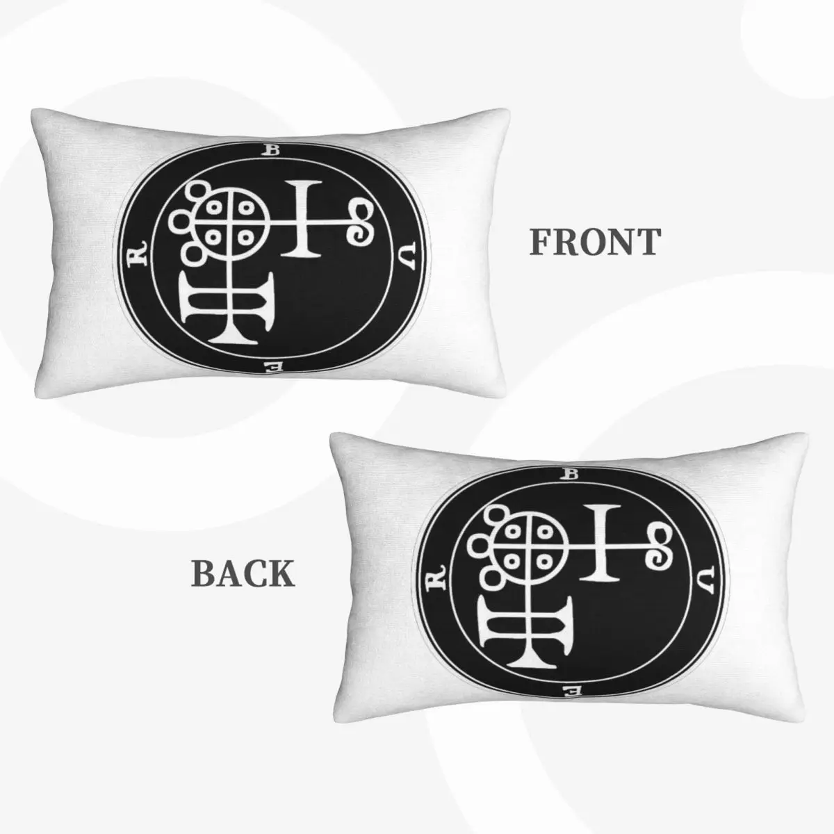 Demon Buer Seal Rectangle Pillowcase Cushion Cover Decorative Bedroom Bed Home Comfort Throw Pillow