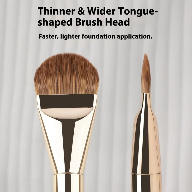 New Tongue Type Foundation Brush Ultra Thin Seamless Makeup Flat Head Brush Irregular Fan Beauty Tool Health Makeup Brushes