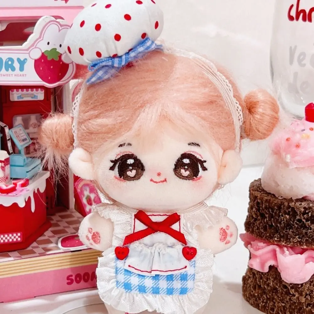 Nuovo cartone animato 10 cm set di vestiti per bambole moda fai da te bambola di cotone vestito vestito Kawaii bambola di peluche chef uniforme accessori per bambole