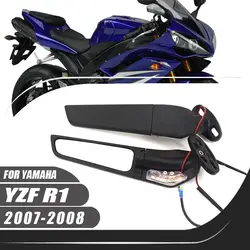 Fit YZF-R1 For Yamaha YZF R1 2007-2008 YZF-R1 Motorcycle Aluminium Adjustable Rotate Sports Winglets Wing Stealth Mirrors