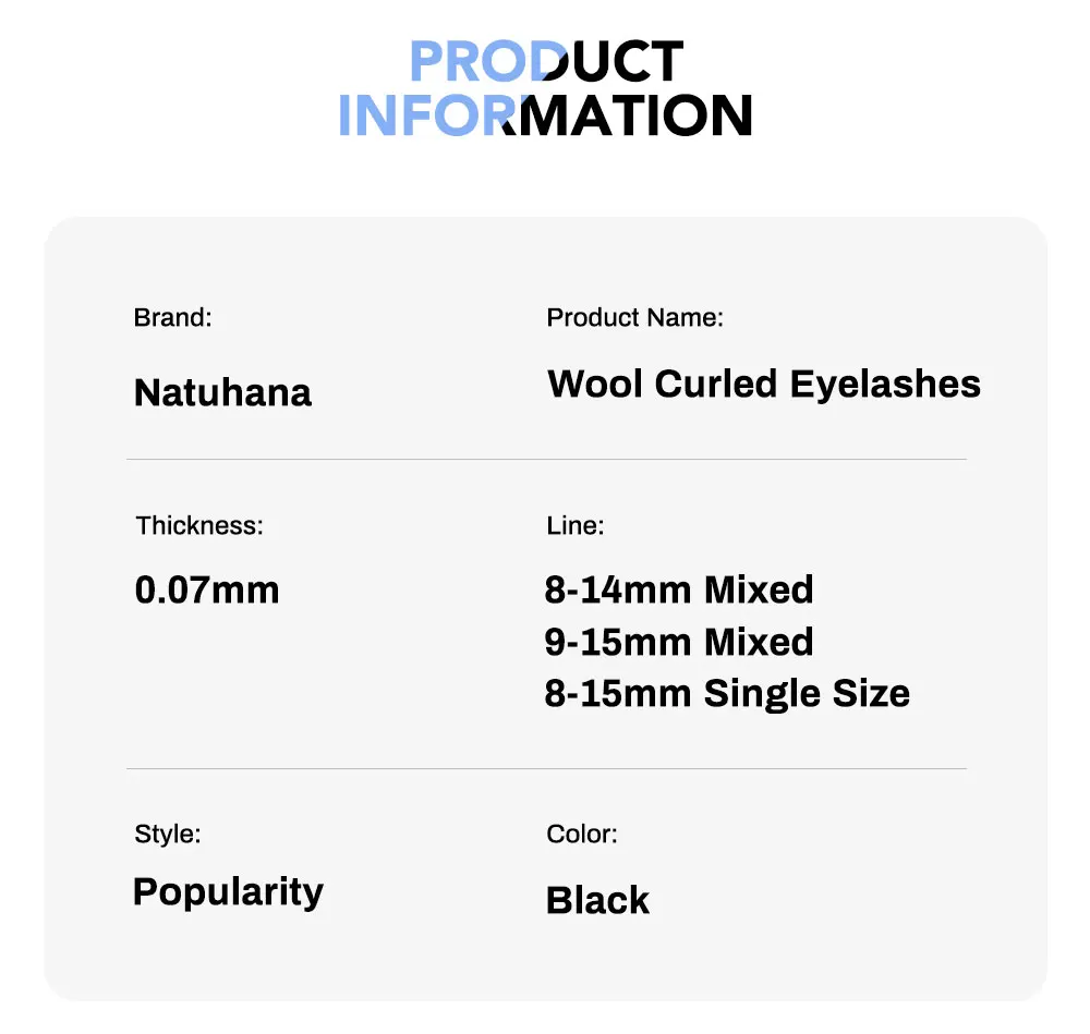 NATUHANA 3D-Wimpern aus lockiger Wolle, lockige Wimpern, flauschige, dicke falsche Wimpern, natürliche, lange, handgefertigte Wimpernverlängerung – Detail 2