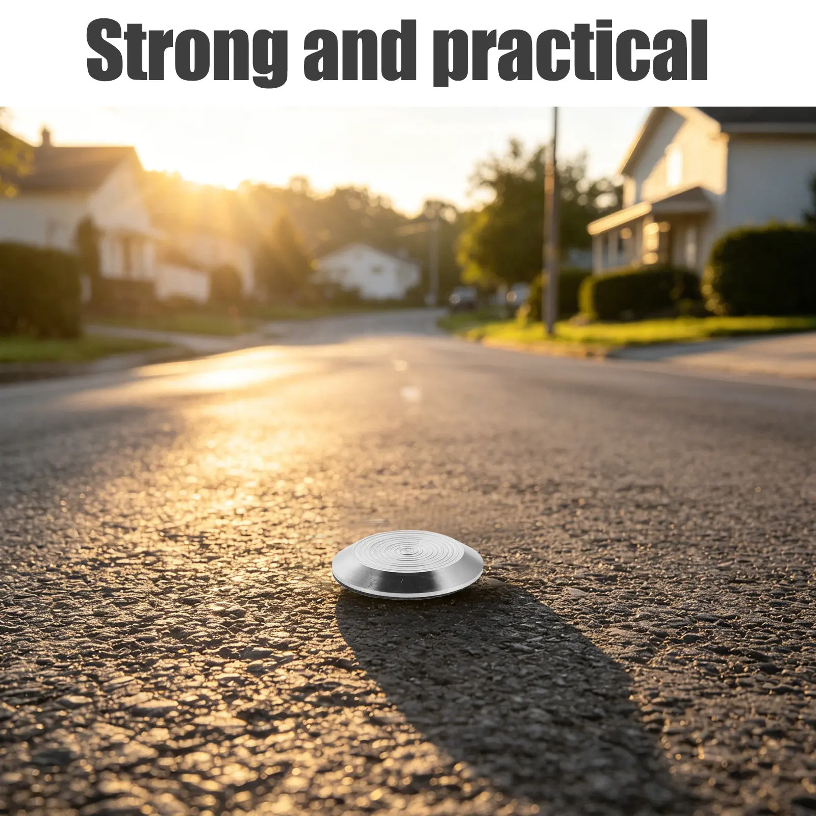 10Pcs Self Adhesive Stainless Steel Tactile Stud Surface Mounted Anti Slip Indicator Blind Sidewalk Platform Guidance Safety