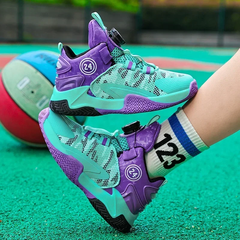 Parent-child Children Basketball Shoes Kid Sneakers Soft Comfort Ligh Shoe Girls Boy Breathable High-elastic Children Sport Shoe