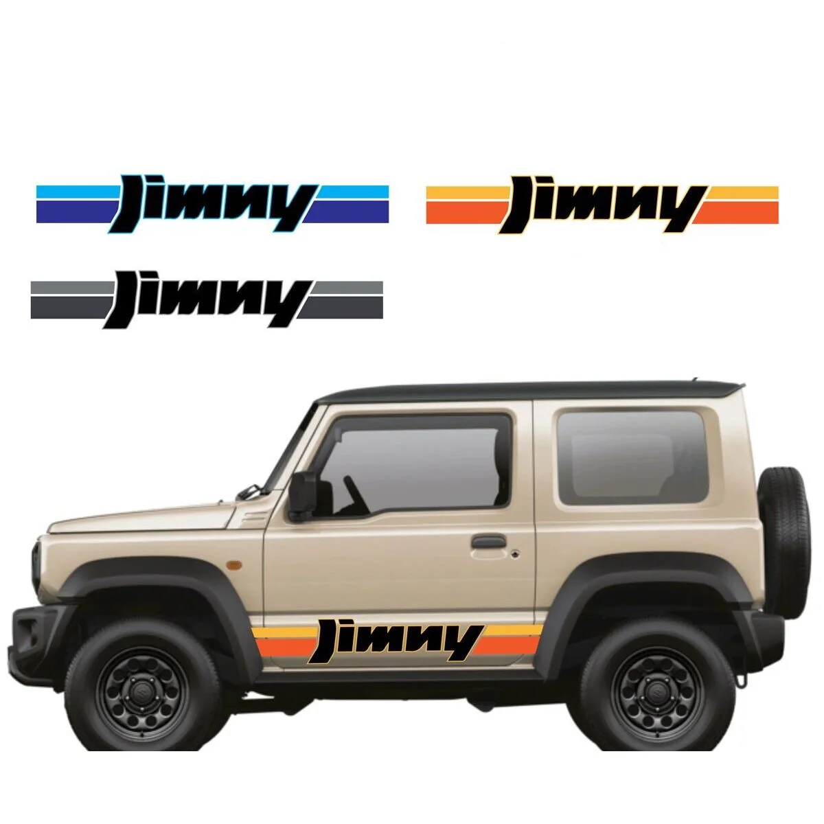 

Custom Vintage Car Stickers Lower Bed Stripe Logo Graphics Decal Kit Decoration for Suzuki Jimny 2020 2021 2022 2023