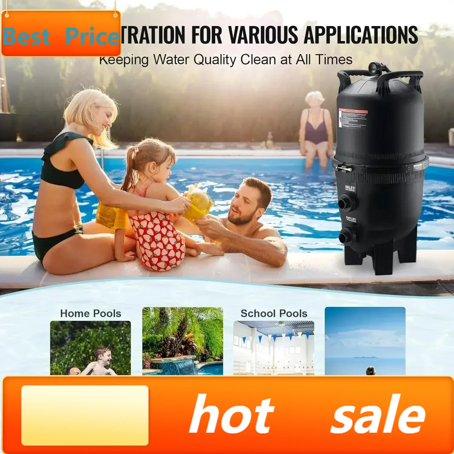 

Горячая распродажа: Фильтр-картридж PRO 2025 для бассейнов (наземных и заглубленных), большой объем 320-325 кв. футов. Система очистки Ft Cleaner System Com