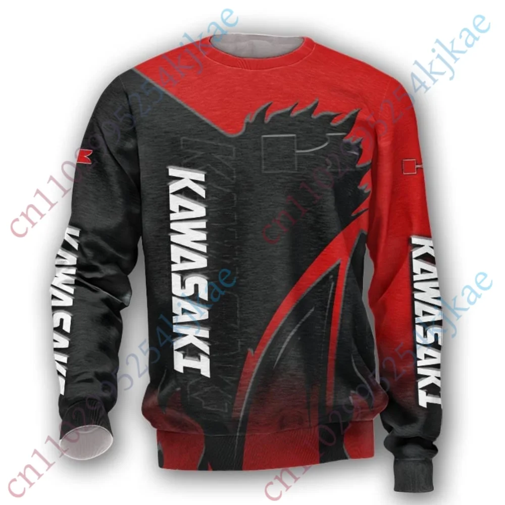 

Футболка Kawasaki для мужской одежды Harajuku, футболки с круглым вырезом и длинными рукавами, топ, повседневная толстовка, футболка с 3D принтом, футболка унисекс