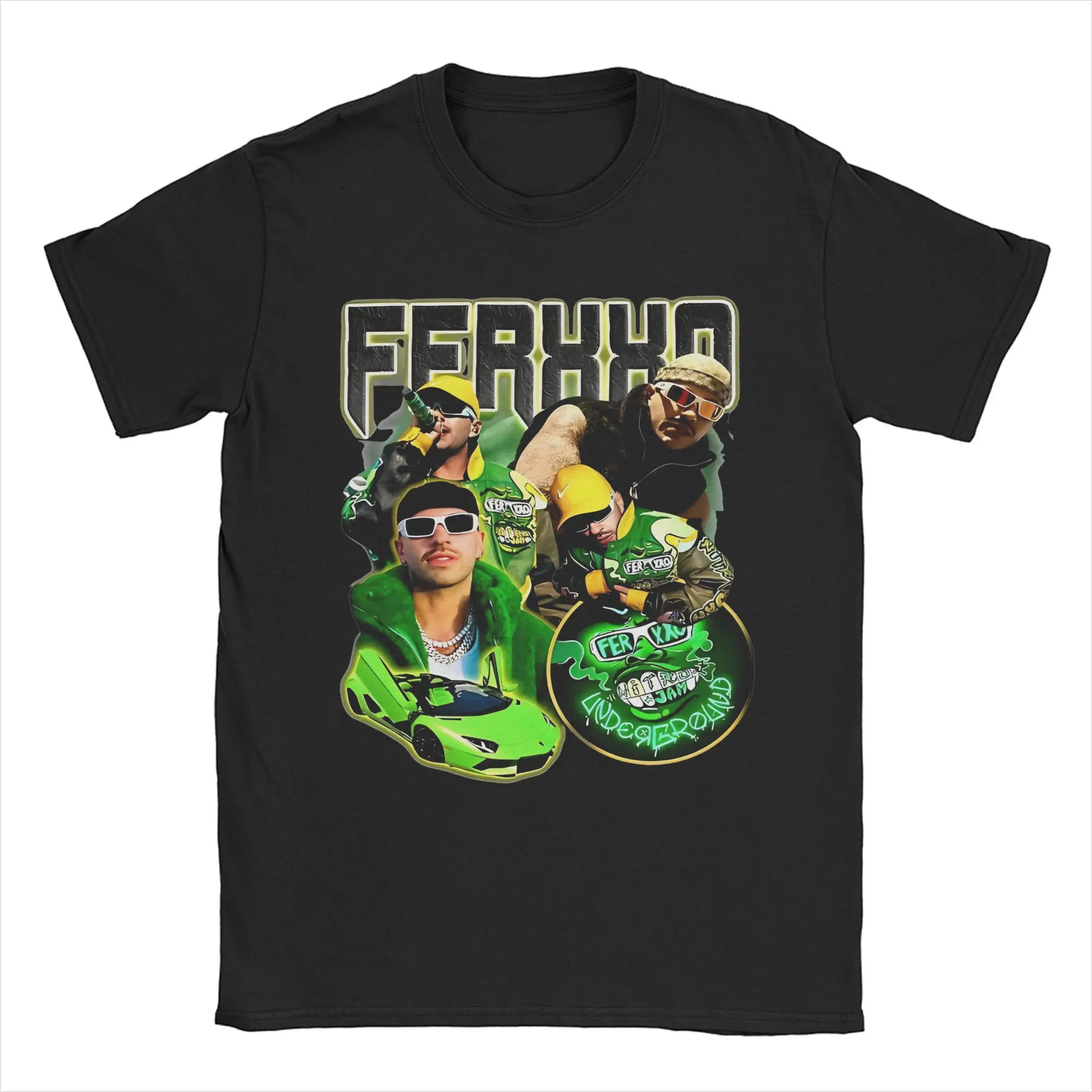 Mens Womens Feid Ferxxo Green Essential T-Shirt 4919208440.5297 Shirt Cotton Graphic Print Tee Shirts  Top Clothing