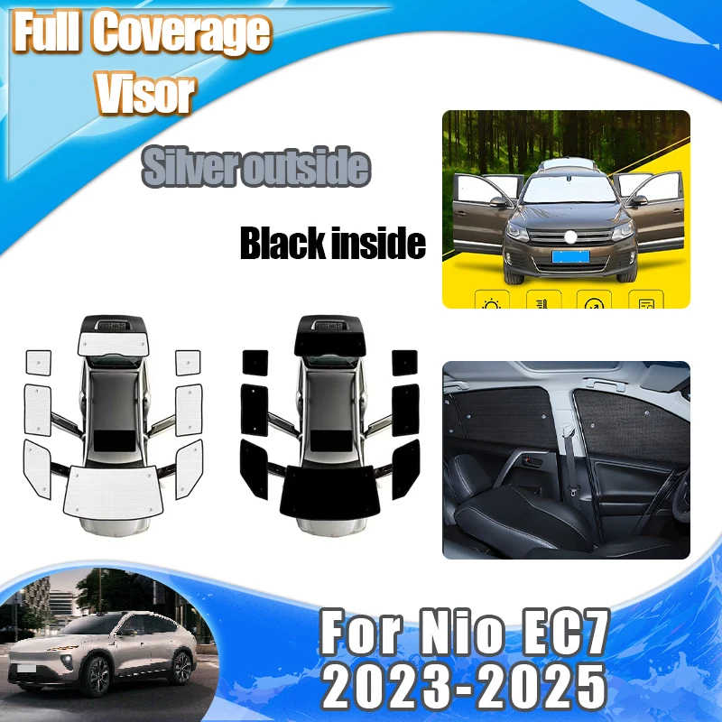 

For Nio EC7 5-door Coupe SUV 2023 2024 2025 Anti-UV Full Coverage Sun Shade Windshield Visor Sunshade Car Auto Tools Accessories