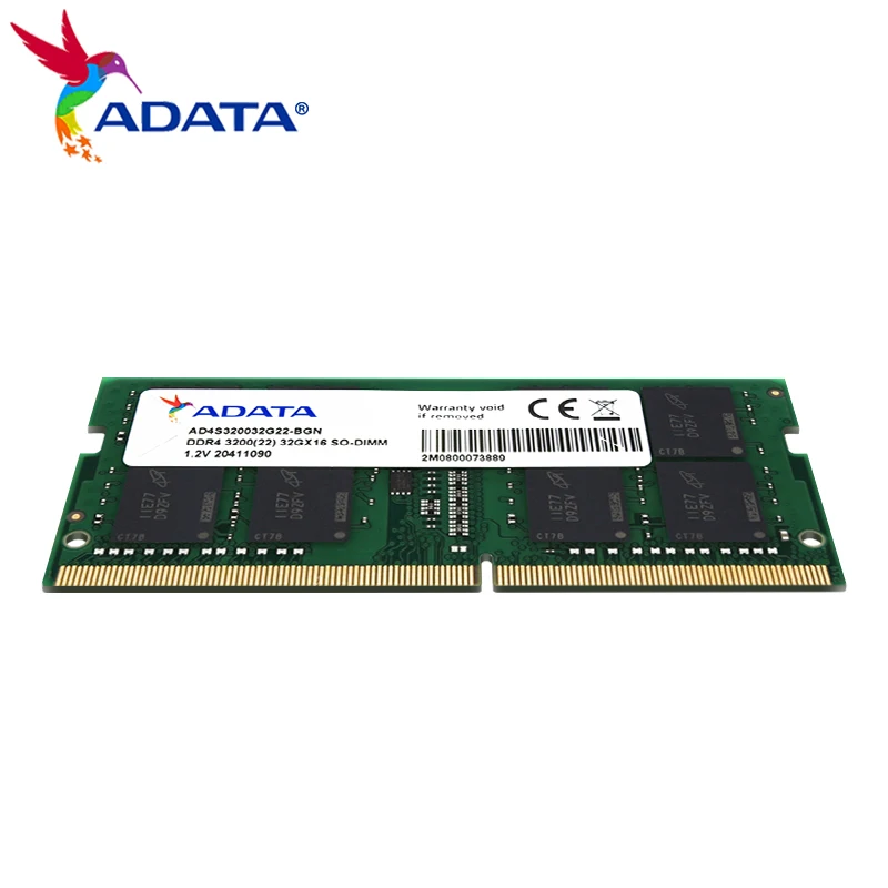 Imagem -05 - Memory Ram para Notebook Original Alta Velocidade So-dimm So-dimm Ddr4 3200mhz 8gb 16gb 1.2v 260 Pin Pcs Adata-ddr4