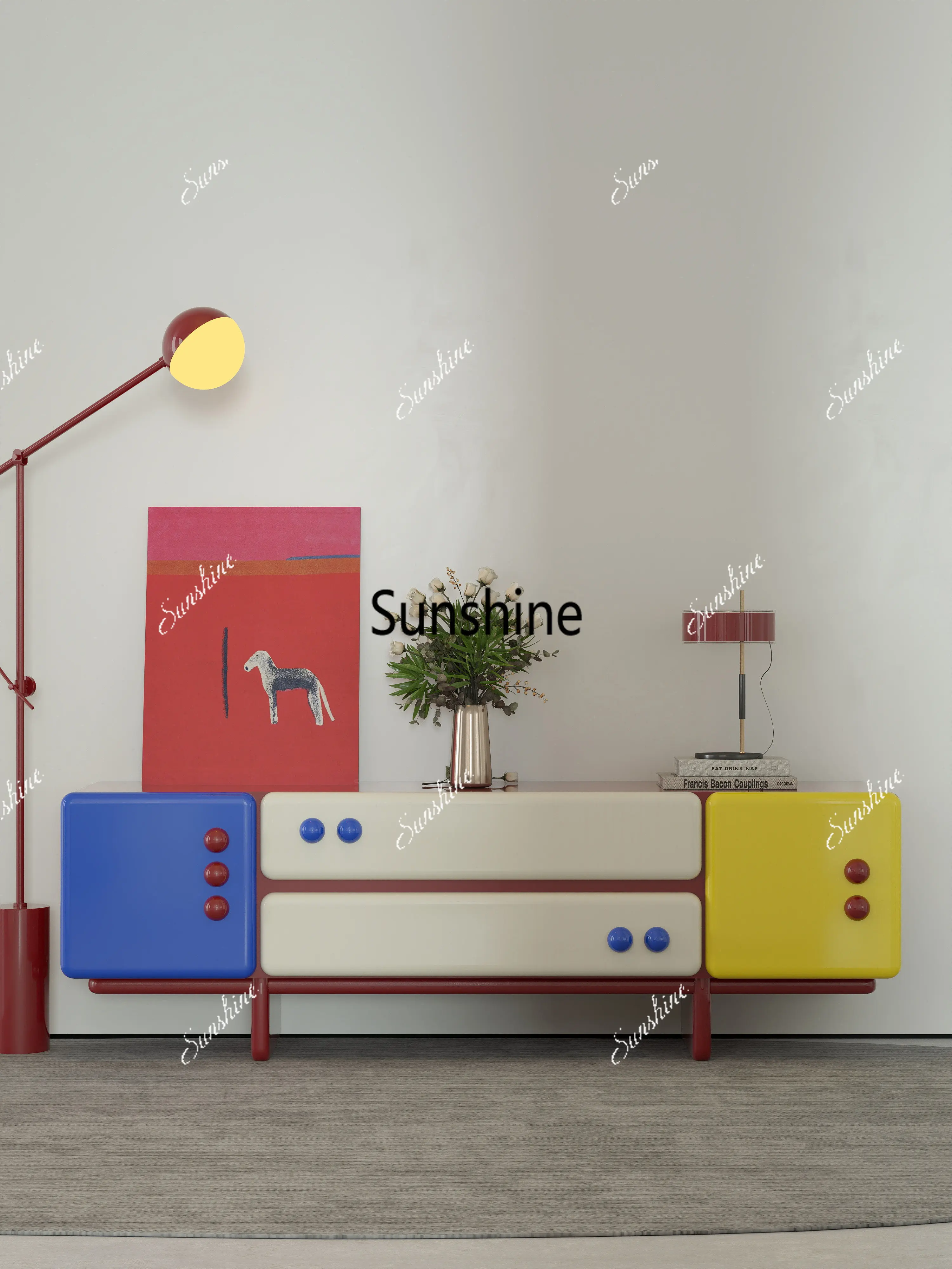 

Italian minimalist light luxury high-end living room small apartment decorative cabinet