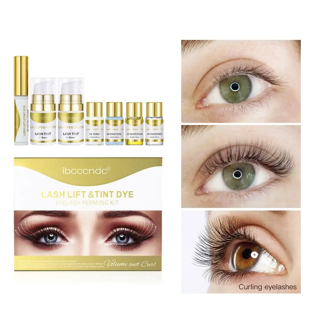 Semi-Permanente Wenkbrauw Of Lash Lift En Tint Kit Professionele Wimpers Make-Up Tillen Perming Laminering Wenkbrauw Ogen Wimper Kleurstof P7g4