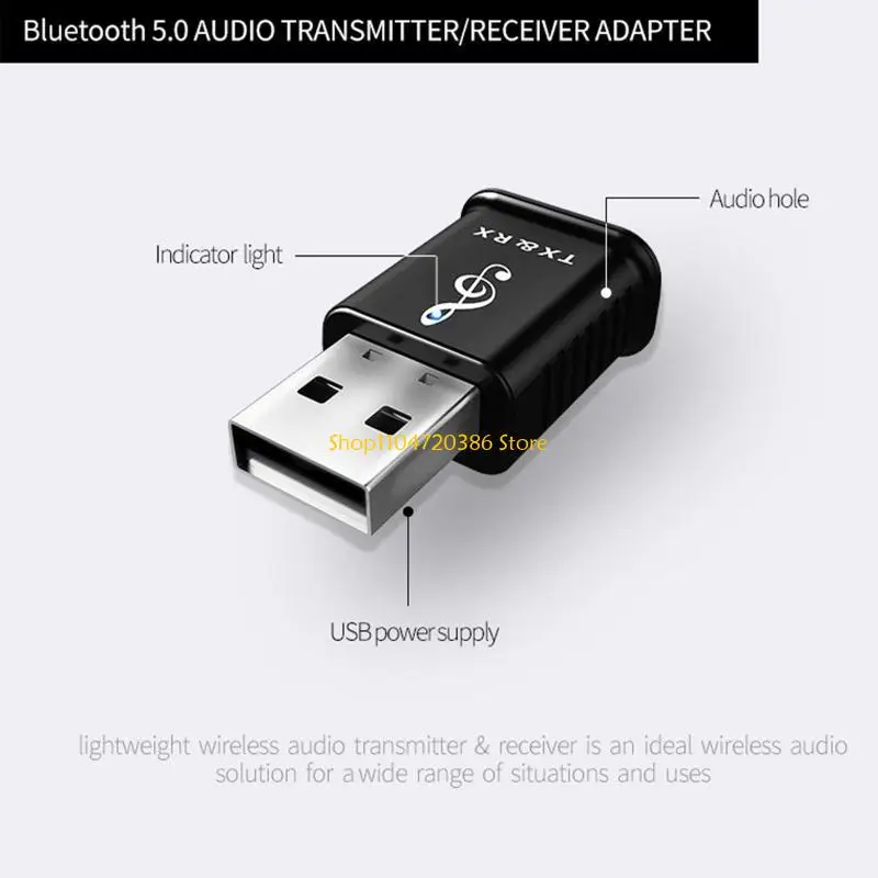 محول لاسلكي لاستقبال جهاز إرسال واستقبال الصوت USB 5.0 متوافق مع بلوتوث K0EA #4