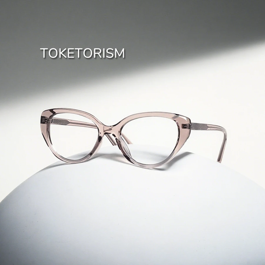 

Toketorism Vintage Women's Eyeglasses Frame Blue Light Blocking Glasses Clear Lenses TR90 Frame For Optical Glasses