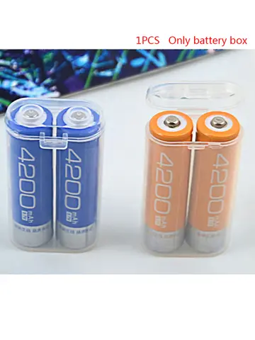 1PC 18650 Battery Portable Waterproof Clear Holder Storage Box Transparent Plastic Safety Case for 2 Sections 18650 Wholesale