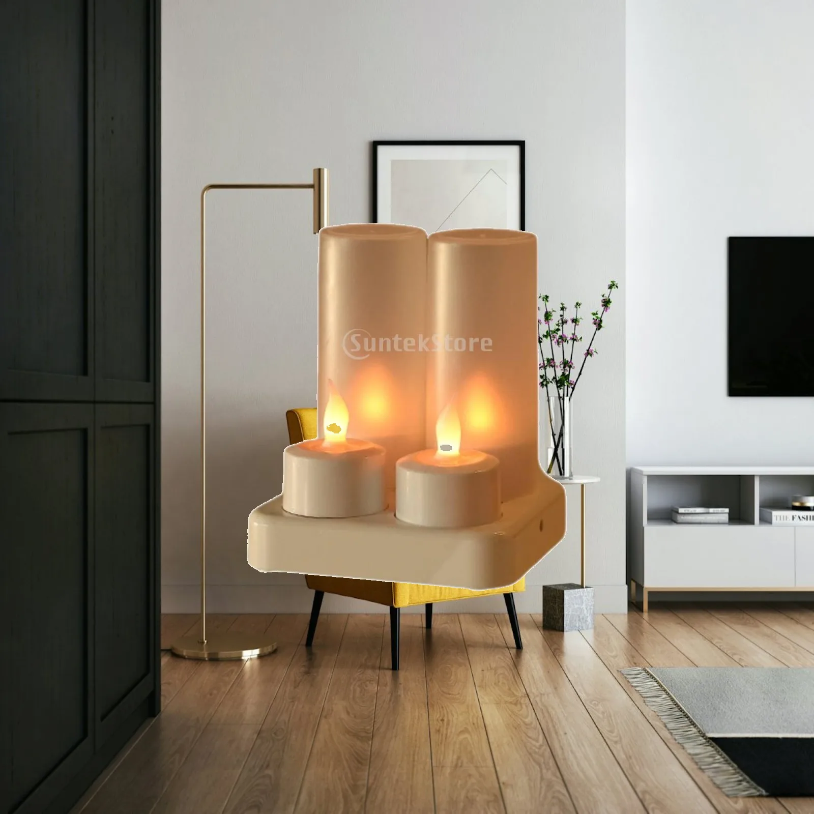 Realistic Flickering Flameless Candle Lamp Electric LED Battery Powered for Home Table Centerpiece Wedding Party and Cozy Room