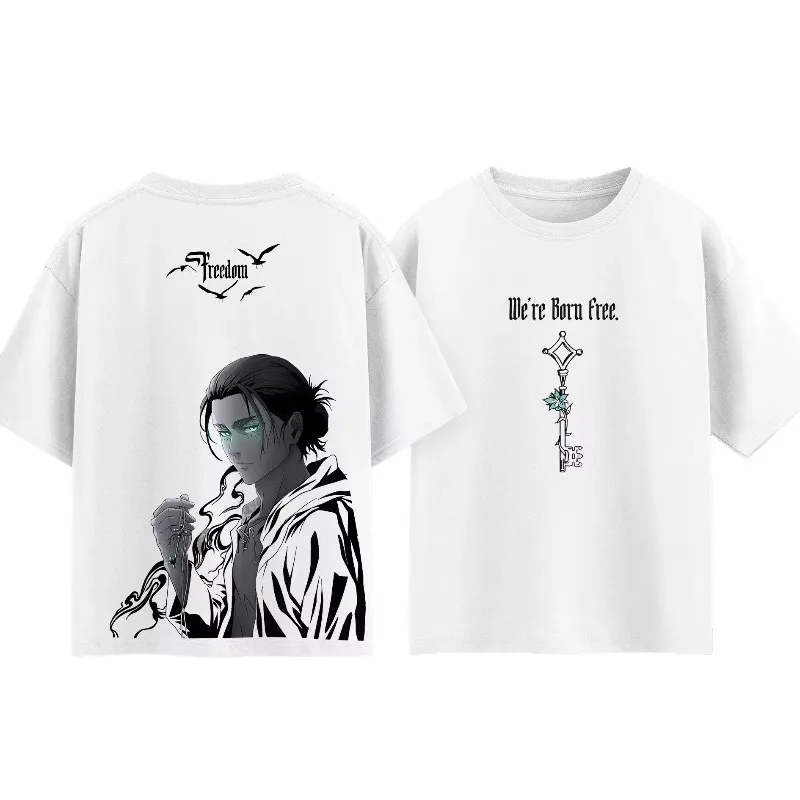 Attack Giant Allen Yeager T-shirt Anime Enthusiast T-shirt Summer New Style Suitable for Both Men and Women