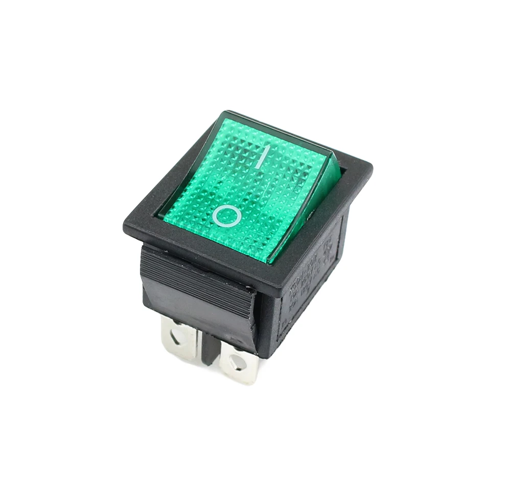 5 stücke Rast Rocker Switch Power Schalter I/O 4 Pins Mit Licht 16A 250VAC 20A 125VAC KCD4