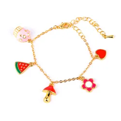 Heart Love Chain Adjustable Bracelet Gift Trend Fashion Kid's Jewelry Gift for Girl  Drop Shipping