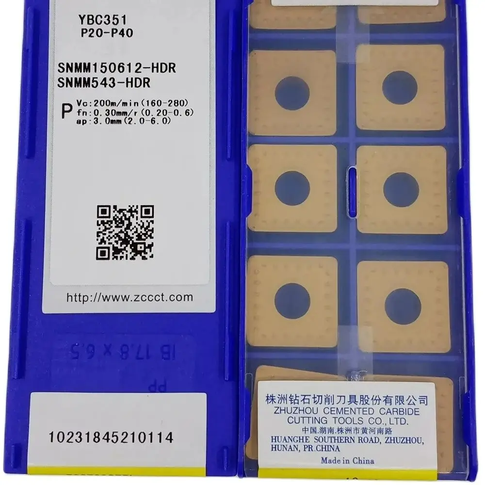 ZCC SNMM150612-HDR YBC351 YBC251 General turning Negative inserts For processing steel SNMM 150612 HDR