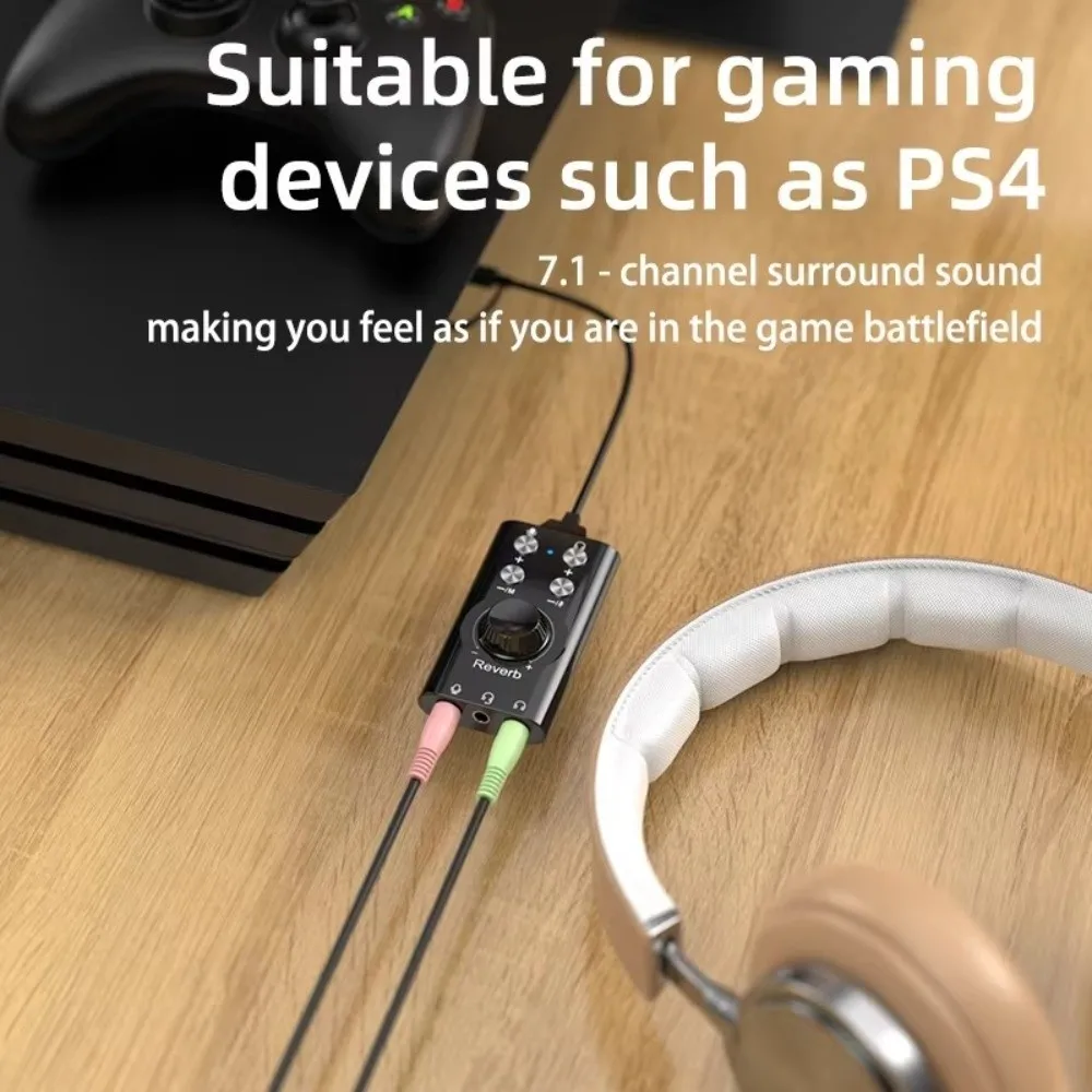 

Новая внешняя звуковая карта USB с регулируемой громкостью, аудиоадаптер из АБС-пластика, разъем 3,5 мм, компьютерный преобразователь голоса без драйверов