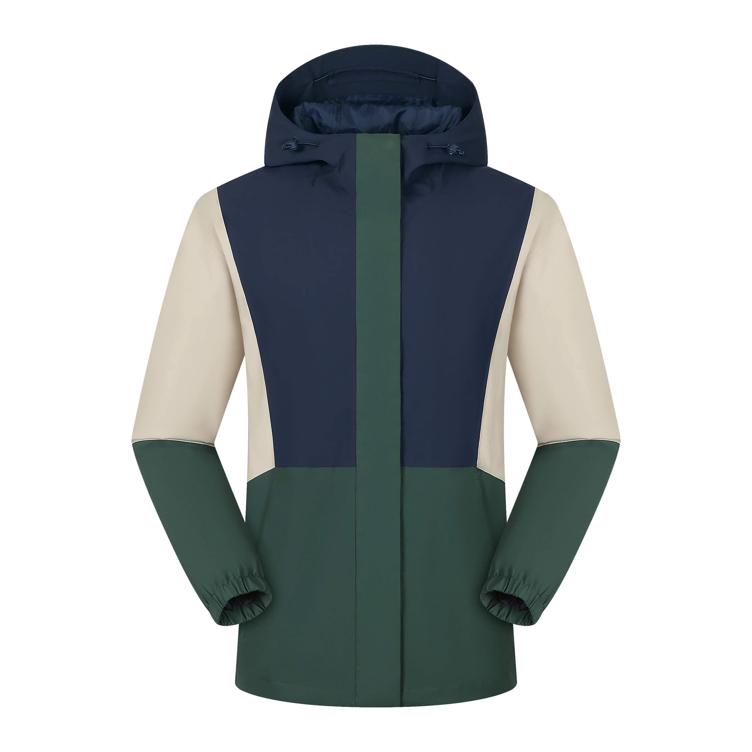 

Men's and Women's Fashion Outdoor Jacket Spring and Autumn Splicing Color Coat Zipper Hoodie Sportswear Fashion Couple Wear