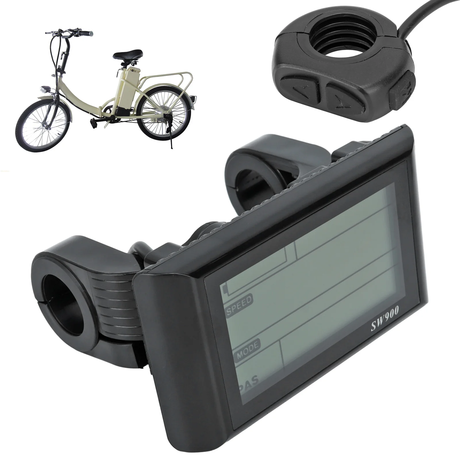 Electric Bike SW900 LCD Display 24V 36V 48V 60V Waterproof Electric Scooter LCD Display Control Panel Screen for Modification