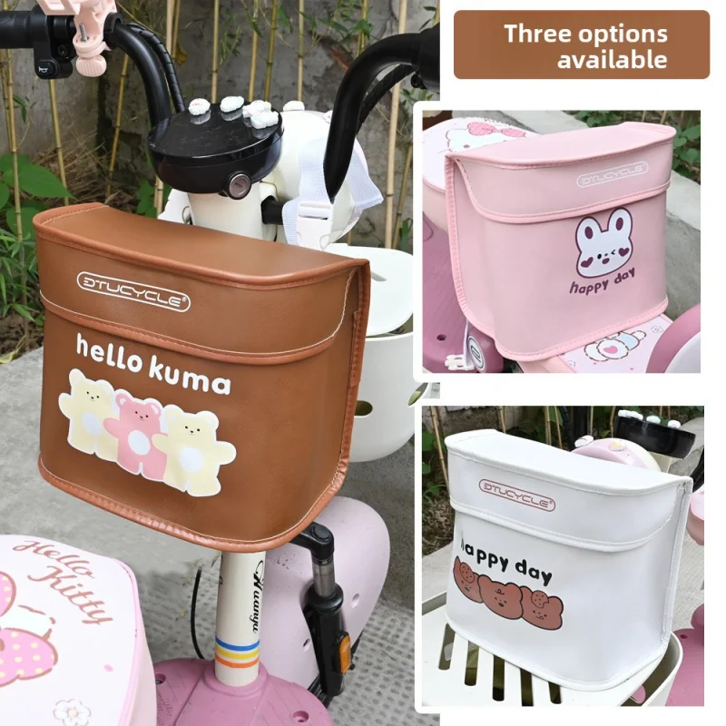 

DTUCYCLEUniversal electric vehicle hanging bag, cute cartoon hanging pouch, large-capacity storage organizer